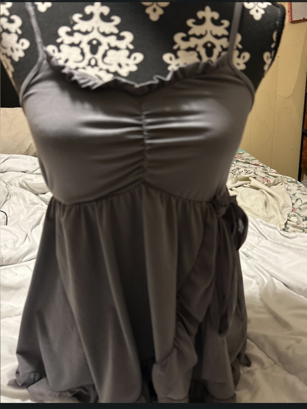 ROMWE Gray Sleeveless Layered Tank